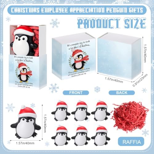 24 Sets Christmas Penguin Gifts with Support Boxes, Holiday Party Favors