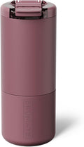 BrüMate Strova 18oz 100% Leakproof Insulated Coffee Mug | Ceramic-Lined Interior | Built-In Silicone Sleeve for Travel | Locking Flip Lid (Rose Taupe)