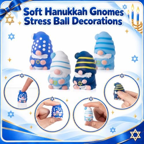 Thenshop 20 Pcs Hanukkah Star of David Gnome Ball Bulk