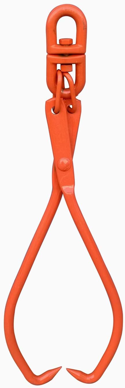 Skidding Tongs Log Lifting/Swivel Dragging Steel Tongs Log Lifting, Handling, Dragging & Carrying Tool / 32" Jaw Opening (32"-Double Swivel)