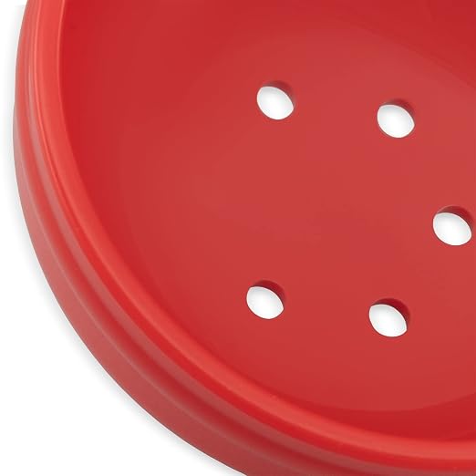 CFS Measure Miser Perforated Measuring Spoon with Short Handle, 2 Ounce, Red (Pack of 12)