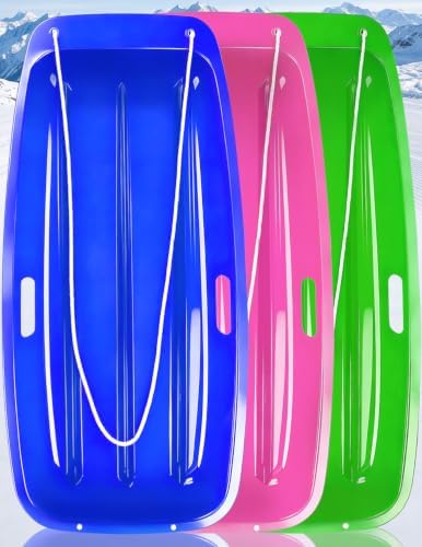 Snow Sled for Kids and Adult, Toboggan Sled with Plastic Cold-Resistant 35"