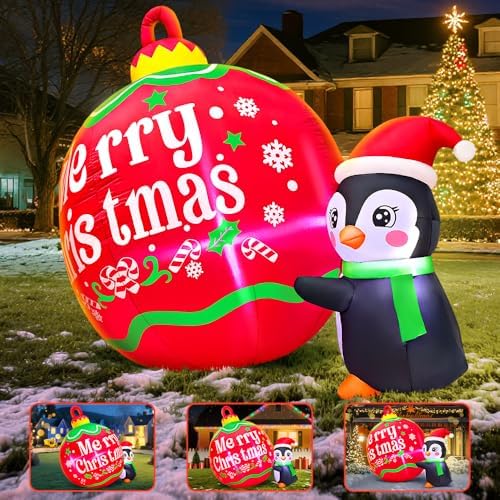 5FT Christmas Inflatable Outdoor Decoration Penguin Merry Xmas Blow Up