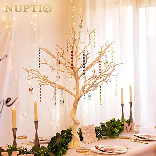 NUPTIO Artificial White Tree Branch for Christmas, Wedding, 3.44 Feet
