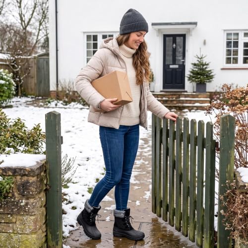 STQ Womens Winter Duck Boots Waterproof Cold Weather Snow Boots