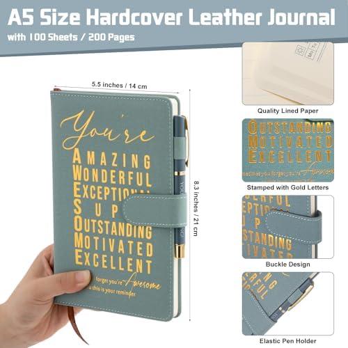 Kosiz 20 Pcs Employee Appreciation Gift Bulk Notebook Pen, Morandi, Amazing