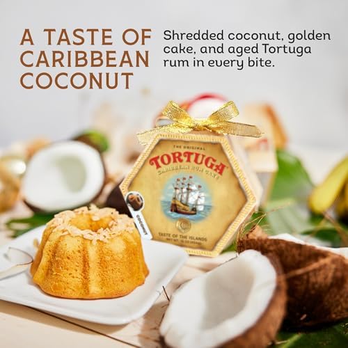 TORTUGA Caribbean Coconut Rum Cake - 32 oz Rum Cake - The Perfect Premium Gourmet Gift for Gift Baskets, Parties, Holidays, and Birthdays