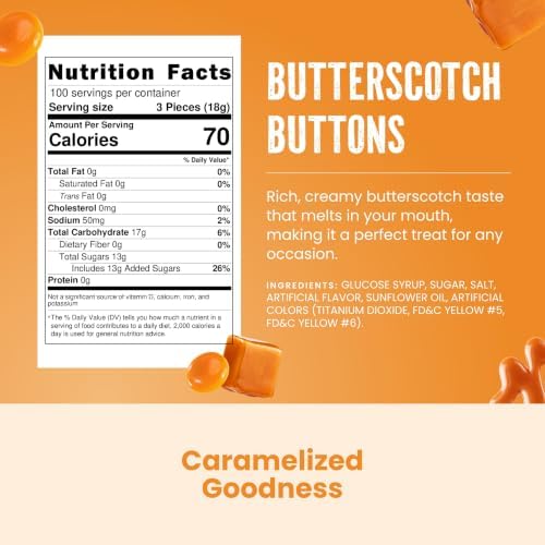 Cambie Butterscotch Hard Candy Individually Wrapped - 4 lbs Hard Candy