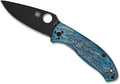 Spyderco Tenacious Disarray Folding Pocket Knife, PlainEdge | 7.74" Overall Length, Black Oxide 3.3" D2 Steel Blade, Titanium Handle, R.I.L Lock, Full-Flat Grind