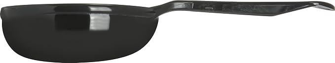 Carlisle FoodService Products 493003 Solid Short Handle Portion Control Spoon, 6 oz, Black