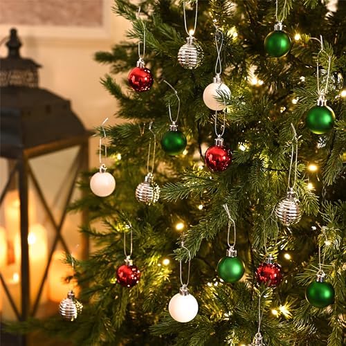 Valery Madelyn Small Christmas Tree Decorations Ball Ornaments 24ct 1.57"