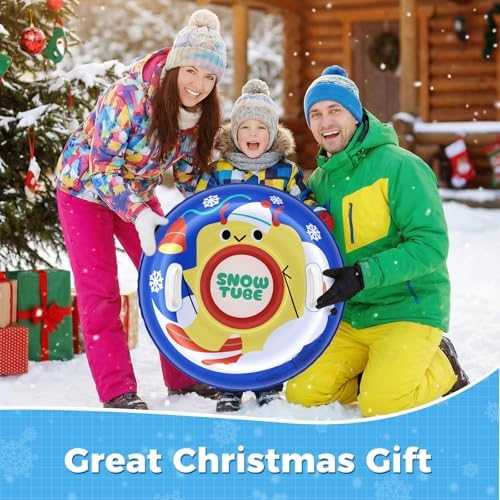 3-Pack Snow Tubes for Kids, 36" Inflatable Snow Sleds