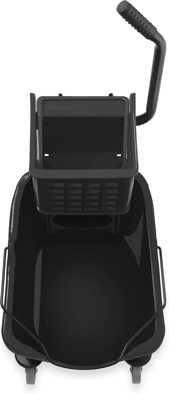 Dryser Commercial Side Press Wringer Combo Mop Bucket, 33 Quart, Black