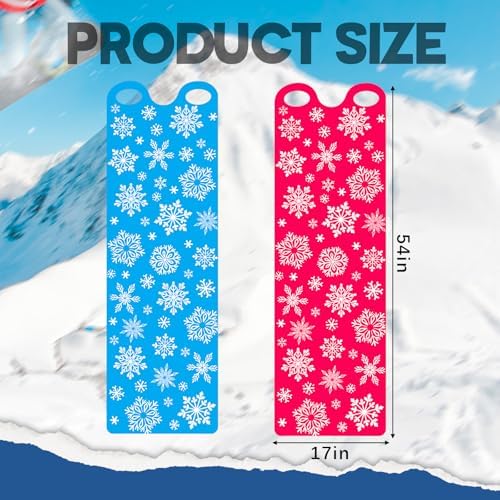 Leyndo 54" Snow Sled for Adults Roll up Mat
