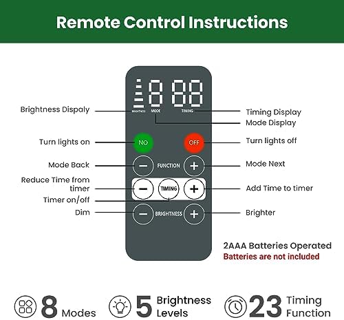 SHareconn 6.5ft Prelit Premium Artificial Classic Spruce Christmas Tree with Remote Control,Timer