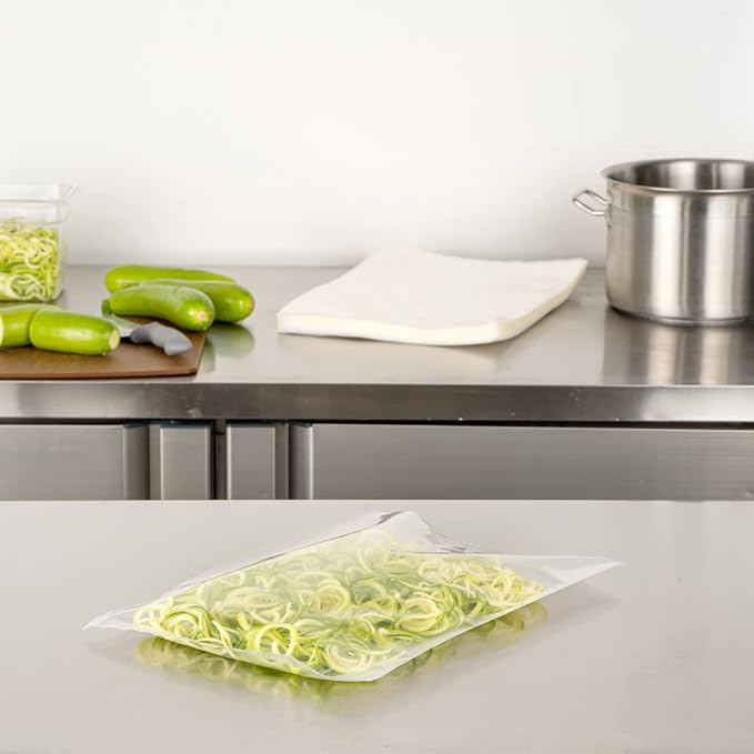 Restaurantware-Fresh Hero 16 x 12 Inch Vacuum Sealer Bags, 1000 Food Storage Bags - 4 mil Thick, Microwavable, Clear Plastic Sous Vide Bags, Freezable, For Storing Food Or Sous Vide Cooking