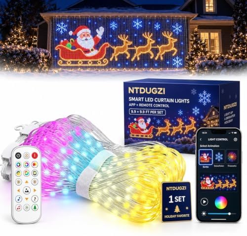 Christmas LED House Net Smart Outdoor Wall Curtain Light Animated Display