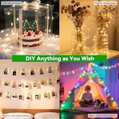 Lovelite 400 LED Christmas Fairy Lights Color Changing, 131 FT 35 Colors String Lights with Remote Silver Wire, Waterproof Fairy Light Plug in for Halloween Xmas Party Bedroom Wedding Indoor Decor