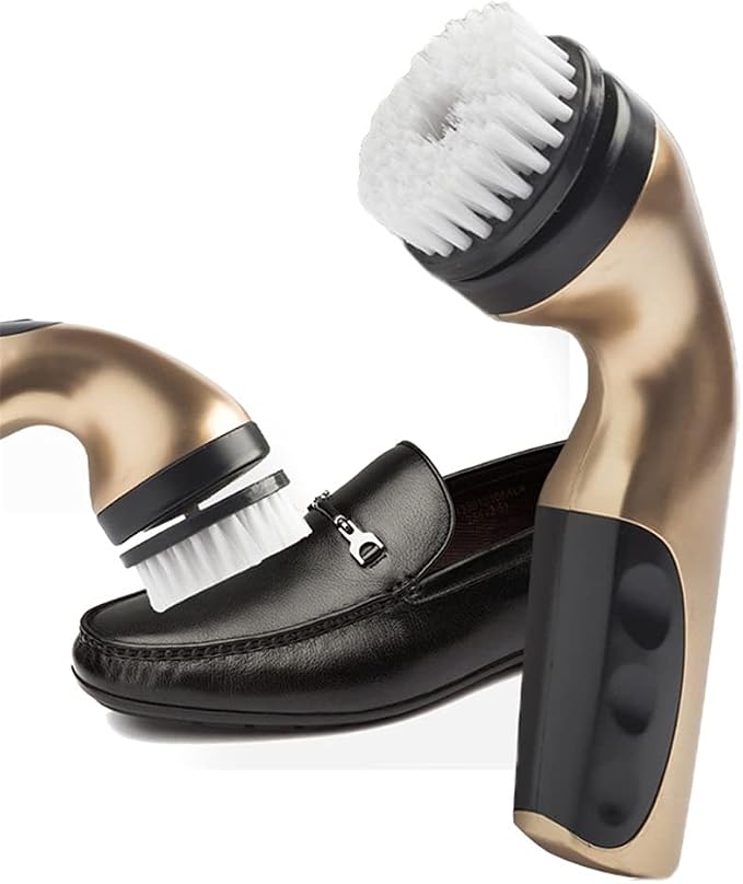 1 Set Electric Shoe Brush Household Polisher Portable Hand-Held Auto Polish Leather 3 Kinds Heads Care