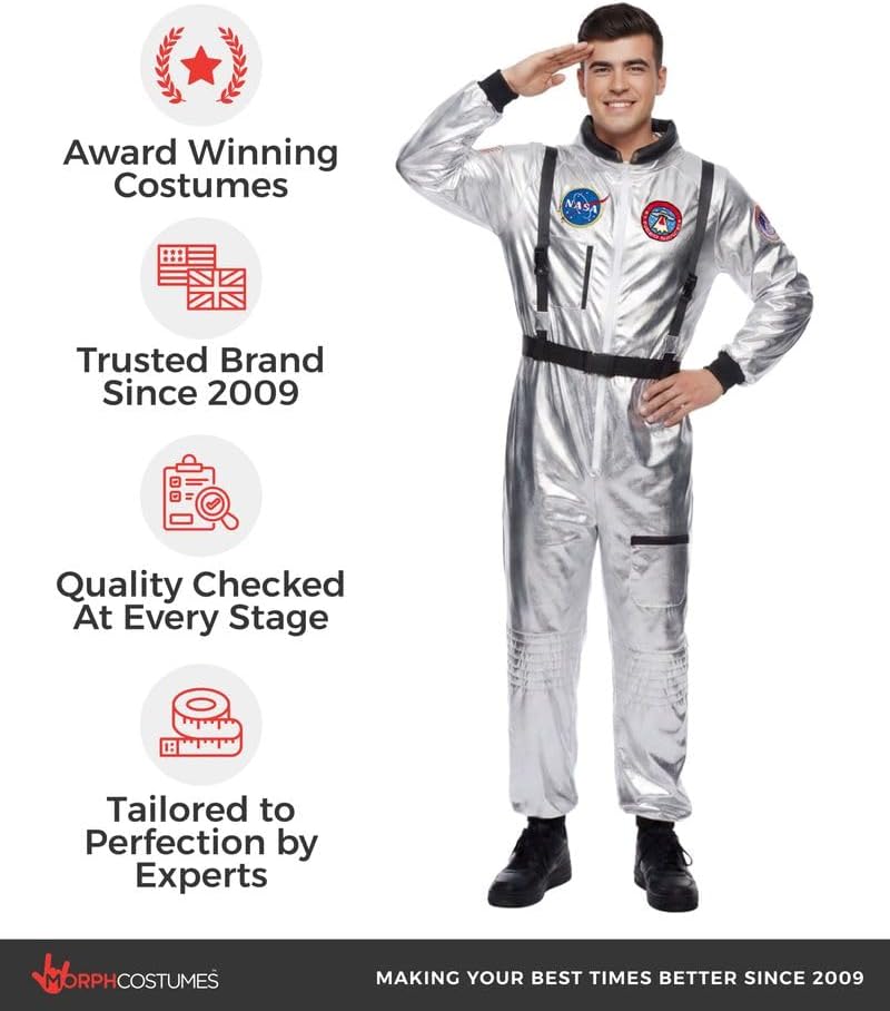 Morph, Astronaut Costume Men, Space Suit, Halloween Costumes for Men