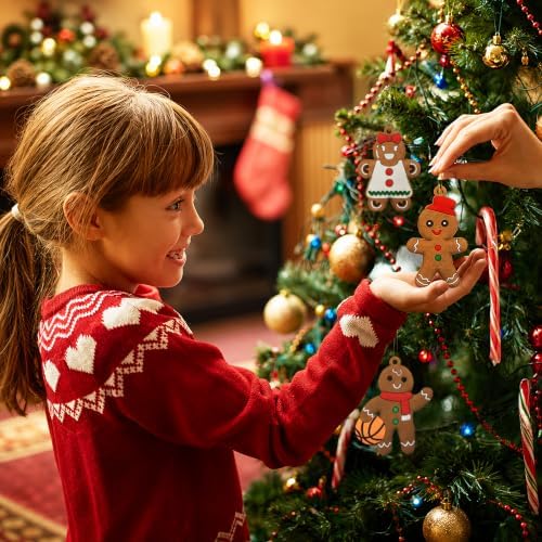 Assorted Christmas Gingerbread Man Ornaments for Christmas Tree Decor