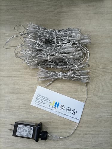 JMEXSUSS 300 LEDs Christmas Curtain Lights Plug in, 9.8x9.8ft, Multicolor