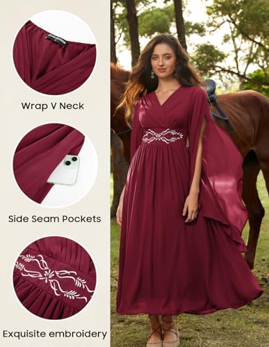Scarlet Darkness Women's Renaissance Costume V Neck Medieval Fairy Dresses