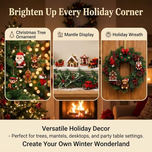 Mini Christmas Ornament Advent Calendar: 24 DIY Brick Decorations (A-1PC)