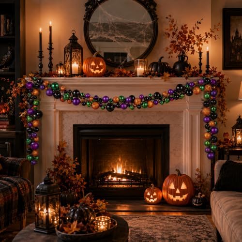2 Pcs 6 ft Halloween Ball Ornament Garland