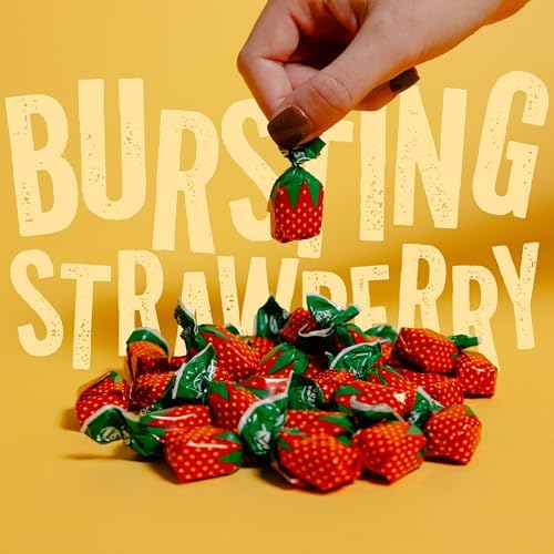 Strawberry Hard Candy Individually Wrapped by Cambie - 2 lbs of Hard Candy