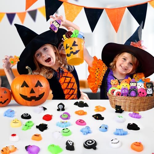 200 PCS Squishy Toys, Halloween Party Favors for Kids, Goodie Bags Fillers