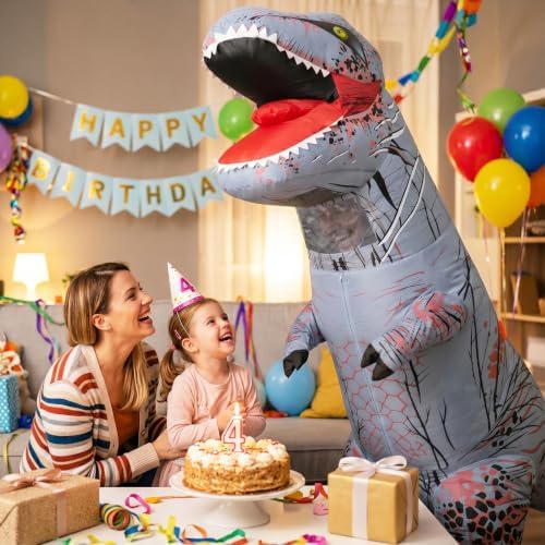 Inflatable Dinosaur Costume for Kids and Adults, Blow Up Party Suit