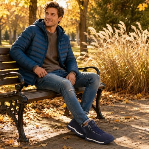 Mishansha Men's Winter Snow Boots Warm Lined Outdoor Hiking Boots