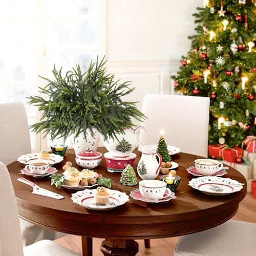 12Pcs Christmas Norfolk Pine Stems, 24'' Real Touch Branches Greenery Picks