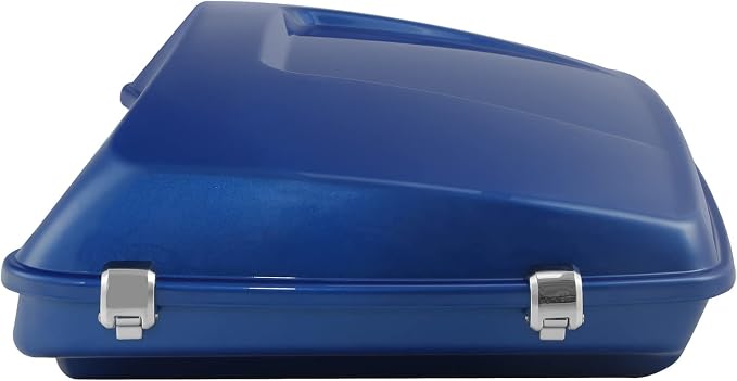 5.5" Razor Motorcycle Trunk W/Latch Key Fit For Harley 2014-2025 Touring CVO Road King Street Glide Electra Glide Ultra Limited Pack Electric Blue