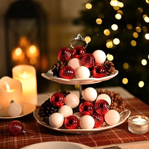 Valery Madelyn Small Christmas Tree Decorations Ball Ornaments 24ct 1.57"