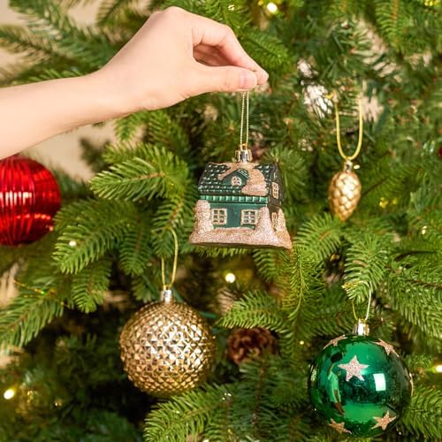 JORNOY 106Pcs Christmas Ornaments Set, Shatterproof Assorted Hanging Baubles Decorations Bulk for Christmas Tree Decorations Home Holiday Party Decor, Red & Green & Gold