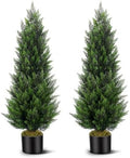 Vitalismo 4FT Artificial Cedar Trees Set of 2 for Outdoor Front Porch