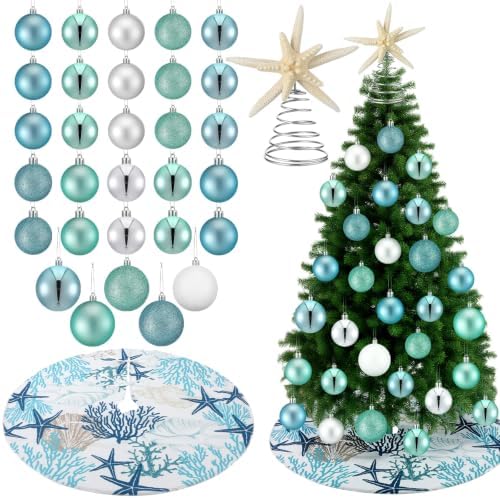 Gejoy 32 Pcs Coastal Beach Christmas Tree Decoration Set