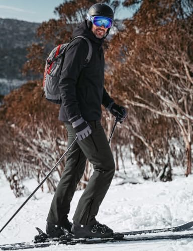 Moosehill Men's Fleece-Lined Snow Pants: Zippered Inner-Thigh Vents