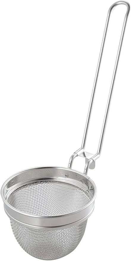 Shimomura 29343 Miso Strainer - Meijin (Made in Japan), Fine Grade, Dishwasher Safe, Can be Hung on the Pot Edge, Includes Hook