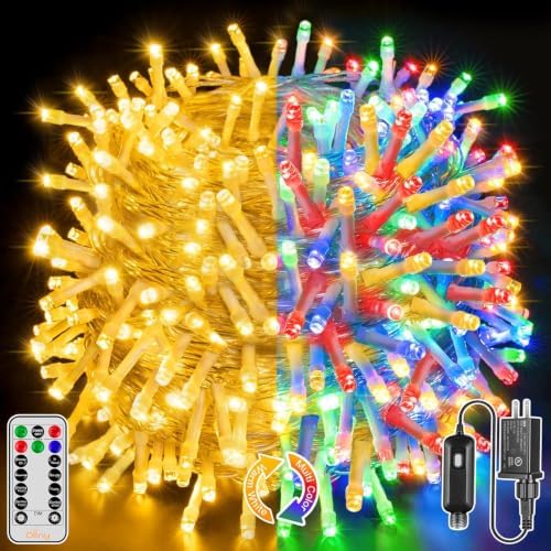 Ollny Christmas Lights Outdoor, 210FT 640 LED Color Changing String Lights