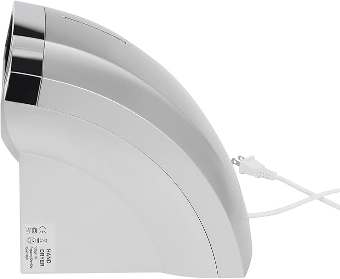 Hand Dryer, 1800W Commercial Electric Hand Dryer, High Speed Automatic Hand Air Dryer for Commercial Household Noise Reduction, Silver