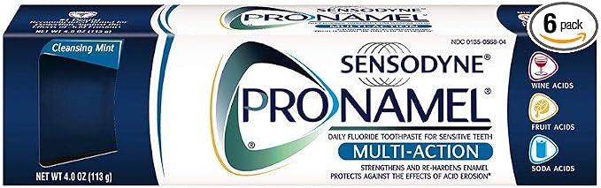 Sensodyne Pronamel Multi-Action Toothpaste - Cleansing Mint 4 oz. (Pack of 6)