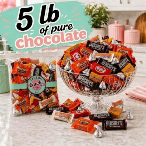 Halloween Chocolate Candy Variety Pack, Assorted Pinata Mini Bars Bulk 5 lb