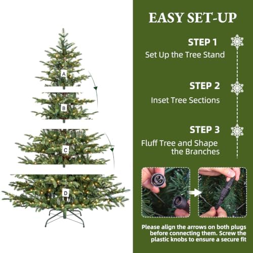 7.5ft Prelit Layer Christmas Tree with 450 Warm White LEDs
