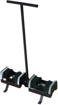 Golf Shoe Cleaner with Stand Outdoor Shoe Brush Station Metal Frame Nylon Bristles Hard Base Horizontal Grip for Balance Suitable for Golf Course entryways Club Facilities Practice Areas