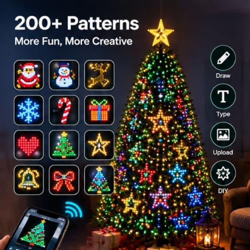 Smart Christmas Tree Lights Controllable via Phone App