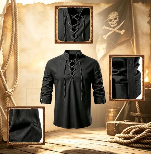 10Pcs Men Medieval Viking Pirate Renaissance Costume