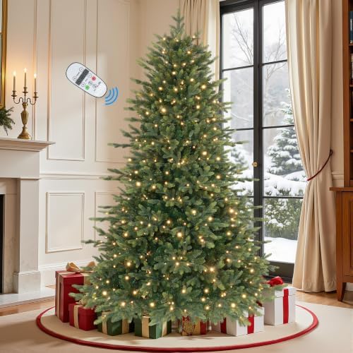 SHareconn 6ft Prelit Artificial Fir Christmas Tree with Dual Color Lights